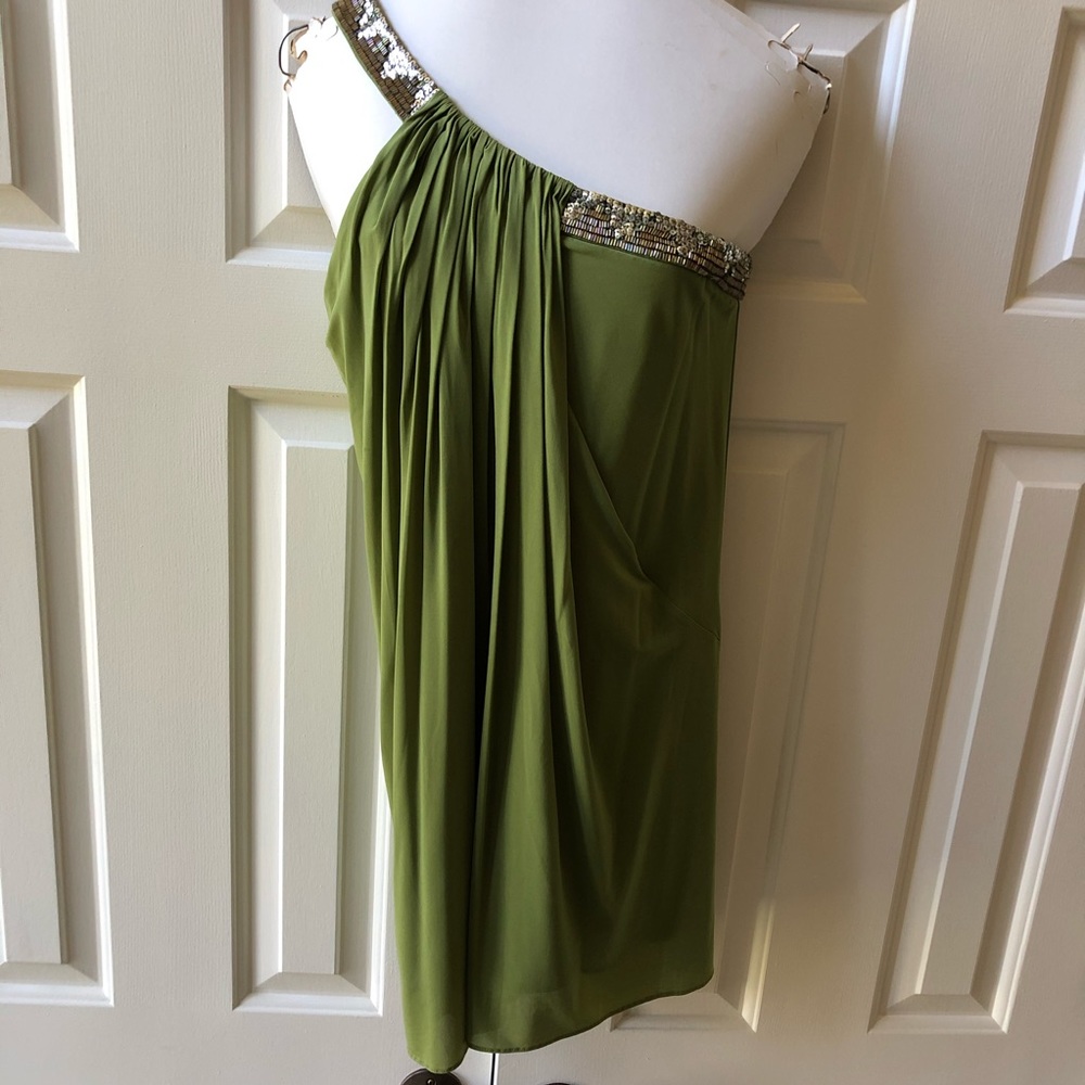 NEW BCBG MaxAzria one shoulder draped dress
